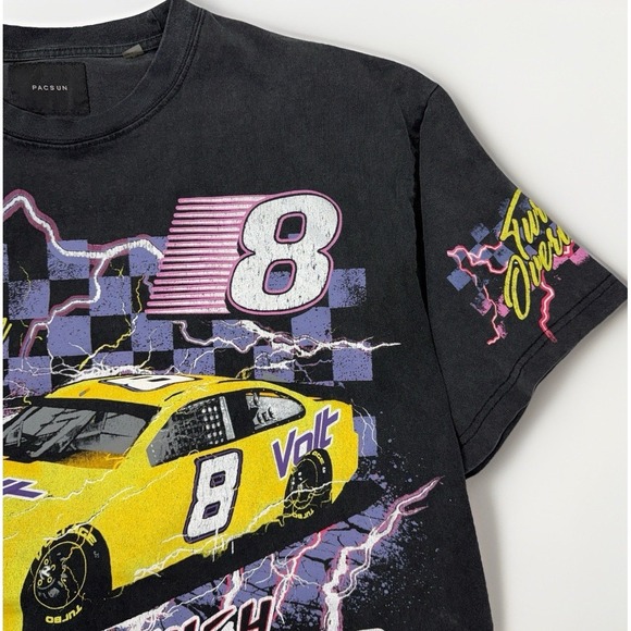 PacSun Racing Graphic T Shirt Sz XL Volt #8 High Voltage Turbo Overdrive NASCAR - Picture 3 of 8
